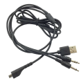 Miniatyrbilde 1 av 5: Reservedel Rgb Usb 3,5 mm Mikrofonkabel Trådløs Gaming Headset Splitter [DB] B