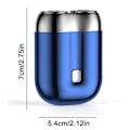 Miniatyrbillede 3 af 5: Elektrisk barbermaskine med dobbelt hoved til mænd - Mini USB-shaver, bærbar, vaskbar [DB] Grey