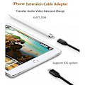 Pikkukuva 3 / 5: 1m Lightning-jatkokaapeli iPhonelle iPadille, iPhone-jatkokaapeli Apple MFI-sertifioitu naaras-uros [DB]