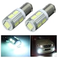 Miniatyrbilde 4 av 5: 2x Universelle Ba9s H6w 10smd Led Sidelight Pærer Canbus Feilfri 6000k Hvit{ DB}