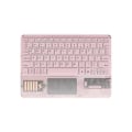 Miniatyrbild 3 av 5: Trådlöst tangentbord med touch, bakgrundsbelyst tangentbord, RGB-tangentbord, transparent kristall Bluetooth-tangentbord, universellt för PC, rosa