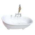 Miniatyrbillede 1 af 5: ZHOUBA Elektrisk Dukke Badekar Spoutende Vand Lyd Miniature Dukkehus Badekar til 1/6 Dukker Db White
