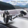 Miniatyrbillede 4 af 5: Biltelefonholder 360 Graders Rotation Justerbar Bilforrude Montering Mobiltelefon Stativ til Lastbil {DB} Black