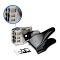 Miniatyrbild 5 av 5: Universal 3-i-1 Stans / Standard Sim / Micro Sim / Nano Sim-kortskärare För Alla Sim-kort Till Smartphones / Tablets Inkl. Sim-adapter + 1 Si [DB]
