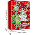 Miniatyrbilde 4 av 5: Julekalender Figurboks 24 stk Dr. Seuss Grinchen Grønn Monster Mini Liten Lekegaver {DB} Grinch I