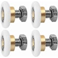 Miniatyrbillede 1 af 5: Skydedørsrulle, 4 stk. brusekabinerulle, brusehjul, hjul til udskiftning af skydedørsrulle til brusekabine (20MM [DB]