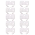 Miniatyrbilde 1 av 2: 10 stk Plast Skuffeskinner Skli Rulleskinner Møbeldeler (hvit) -xx{ DB}