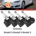 Miniatyrbild 2 av 5: 1 Set med 4 Tpms 433mhz Däcktrycksensorer för Model S Model X Model 3 1034602-00-a 103460200a