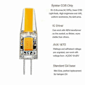 Miniatyrbild 4 av 5: DB 10 st G4 LED-lampor 6W Varmvitt Dimbar COB Stiftsockel AC/DC 12V