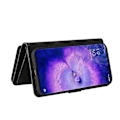 Miniatyrbillede 3 af 5: Til Oppo Find X5 Pro Kt Multi-funktionel Serie-2 Stødsikker PU Læder Stand Telefon Cover Med Flere Kortlommer Og Lynlåslomme - Blå db Black