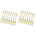 Miniatyrbilde 1 av 2: 120 stk Engangs Mini Gaffler Frukt Dessert Pudding Gaffler Festutstyr For Restaurant Ktv (gull) [DB] 48 pcs