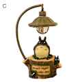 Pikkukuva 1 / 5: Piirretty Totoro -muotoinen LED-yövalolamppu Resin Koti Näyttö Malli Muotti Koriste [DB] C
