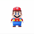 Miniatyrbilde 4 av 4: Super  Bros Blocks Luigi Buliding Blocks Action Toy Figures Assembly Toys mark box Dolls Children Birthday Gifts man Db Super Mario Bros 2
