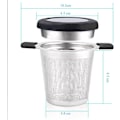 Miniatyrbillede 2 af 5: Te-infuser i rustfrit stål med silikonehåndtag og låg