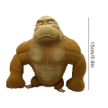 Miniatyrbillede 2 af 4: DB Squishy Monkey Anime Figurine Latex Monkey Gorilla Legetøj Jungle Dyr Figurine, Voksne Squishy Gorilla Stress Legetøj Yellow