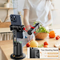 Miniatyrbilde 5 av 5: Smart 360° Auto Ansiktsporing Stativ Skrivebord Oppfølging Sporing Gimbal for Vlogg Video Opptak DB Double Fill Light