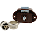 Miniatyrbillede 2 af 2: Trykknap Catch Lock E-outstanding Brun Skuffe Skab Skab Dør Nøglefri Latch Knob Til Rv Camper Motor Home Caravan Trykknap Latch Lock db