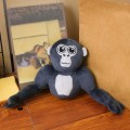 Pikkukuva 4 / 5: Jiyuge Täytetty lelu Ihastuttava Gorilla Tag Pehmolelu Pehmo PP Puuvilla Täytetty Eläin Peli Faneille Lapsille Aikuisille [DB] Grey