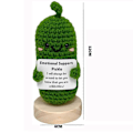 Miniatyrbild 3 av 5: 2 st Emotional Support Inlagd Gurka Present, Virkad Emotional Support Gurkor, Söta Virkade Inlagda Gurka Stickdockor, Julgåva db