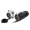 Miniatyrbilde 4 av 5: Lp20 DC Volt 2 3 4 5 7 9 12 Pins Sirkulær Industriell Hann/hunn Plugg Og Sokkel Solenergi DC Vanntett Kontakt db 9