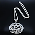 Miniatyrbillede 1 af 4: Syv Ærkeengle Amulet Rustfrit Stål Halskæder Mænd Segl af Salomon Talisman Halskæde Beskyttelse Smykker Krave Hombre_lldxm Db N SR 50 BOX
