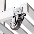 Miniatyrbillede 5 af 5: L-formet Plade Drejeligt Hjul Kugleleje L-Clip Side Monteringsplade TPE Gummi [db] Universal 1 inch