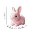 Miniatyrbild 2 av 3: Elektronisk Kanin Plysch Animerad Interaktion Gåva Elektronisk Husdjursleksak för Gåva Vit [DB] Pink 17cmx9cmx18cm