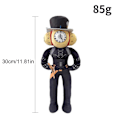 Miniatyrbilde 3 av 5: Skibidi Toalett Titan Drillman Plysj, Skibidi Toalett Titan Clockman Plysj [DB] Black