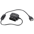 Pikkukuva 2 / 5: 47,5 cm OBD2 USB-latauskaapeli 16-nastainen liitin autolle GPS DVR-kameralle [Db]