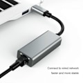 Miniatyrbilde 5 av 5: USB Ethernet-adapter USB C til 10/100 Ethernet LAN Nettverksadapter [Db] Silver