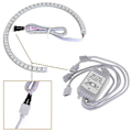 Miniatyrbilde 2 av 4: Angel Eyes Set Frontlykter Rgb Standlysringer Halo Ring For E36 E38 E39 E46 3 5 7 Series [DB]