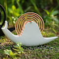 Miniatyrbilde 2 av 5: Sneglespiral Myggspiralholder Jern Metall Brannsikker Røkelsesbrenner Brakett, Myggspiralholder Spiralstativ for Hjemmekontor Dekor (Hvit) db
