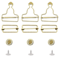 Miniatyrbillede 3 af 4: Dungaree Spænde Justerbare Skyderclips Med Jeansknapper db Gold 35mm x 4