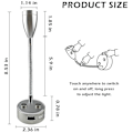 Pikkukuva 1 / 3: 12v-24v LED-lukuvalo, himmennettävä asuntoauton lukulamppu USB-laturilla, asuntovaunun matkailuautoon perävaunuun asuntoauton sängyn viereen, 2 kpl - musta Db silver
