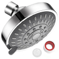 Miniatyrbilde 2 av 5: Dusjhode Høytrykk 4 Tommer 5-innstillings Justerbar Dusjhode Toppspray  [dB} Silver