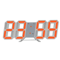 Miniatyrbild 2 av 5: LED-väggklocka med digital display, glödande nattläge, justerbar elektronisk bordsklocka, väggklocka, dekoration, vardagsrum, LED-klocka [dB} Orange