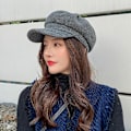 Pikkukuva 3 / 3: Naisten Vintage Baker Boy -lippis Piikikäs Beretti Hattu Litteä Lippi Talvi Newsboy Hattu db Caramel