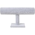 Miniatyrbillede 3 af 5: Svævende T-Bar Armbånd Halskæde Ørering Armring Vedhæng Ankelkæde Tårn Ur Nøgle Smykke Display Stand til Hjemmeorganisering (Sort Velour) [DB] Gray