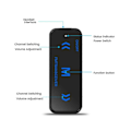 Pikkukuva 3 / 5: 2 kpl Mini Walkie Talkie 400-470MHz 2-suuntainen radio 3W Lähetin-vastaanotin Kuulokkeet Kuulosuojaimet USB-virralla db Black