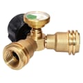 Miniatyrbillede 1 af 5: Propangas Splitter, 2-vejs Propangas Tank Y Split Adapter Med Måler, Tee Connector Adapter