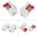 Miniatyrbilde 2 av 5: 2 stk Cat6 Rj45 verktøyfri Keystone Ethernet-modul hunnkontakt nettverkspunch [DB]