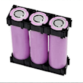 Miniatyrbillede 2 af 5: 50 stk. 21700 Lithium Celle Trippel Batteriholder Beslag Batteripakke Beslag Til Diy Batteri 21,7 mm [db] black