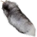 Miniatyrbillede 1 af 5: Falsk Rævehale, 40 Cm Dyrehale, Fluffy Falsk Pels Hale, Rævehale, Nøglering, Pung Dekoration Rævehale, Rollespil, Sølv {Db}