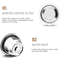 Miniatyrbilde 5 av 5: Gjenbrukbare kapsler, rustfritt stål, 3 stk. Påfyllbare pads for Nespresso + 1 Tamper + 1 Skje + 1 [DB] Silver