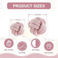 Miniatyrbilde 3 av 4: Knot Ball Throw Pillow, Rundt Knutet Plysj Pynte Pute For Preppy DB Pink 20CM