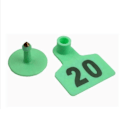 Miniatyrbild 1 av 5: Öronmärken för nötkreatur Numrerade öronmärken för boskap 3 färger [DB] Green
