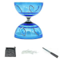 Miniatyrbillede 2 af 2: Triple Leje Stor Yoyo Diabolo Legetøj Med Carbon Sticksblue