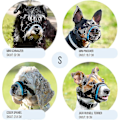 Miniatyrbillede 3 af 5: Skånsom mundkurv til hunde - Forebygger bid og uønsket tygning sikkert og komfortabelt - Blød neoprenpolstring, ingen gnidninger Inkluderet [DB] Blue L