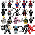 Miniatyrbillede 1 af 5: Parallel Universe Shadow Spider-man Batman Venom Deadpool Thor 18 Minifigurer Børns Samlede Byggeklodser Legetøj [db] venom spiderman 5cm high