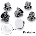 Miniatyrbild 5 av 5: 10-pack Pennhållarklämmor Stål Pennhållare Självhäftande Pennklämmor med Justerbar Fjäderögla för R [Db] black